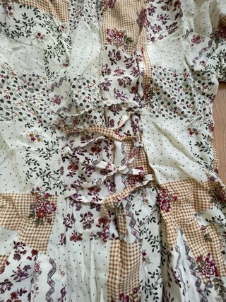 Vestido midi estampado patchwork verano