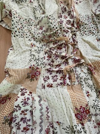 Vestido midi estampado patchwork verano