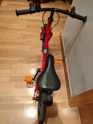Bicicleta infantil Btwin roja 14 pulgadas