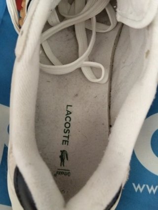 Zapatillas Lacoste blancas y marrones