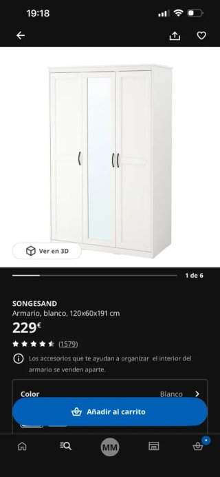 Armario SONGESAND IKEA Blanco