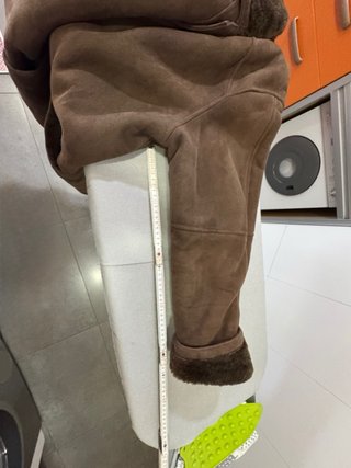 Abrigo piel vuelta mujer marrón