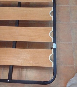 Somier láminas 135cm madera y metal