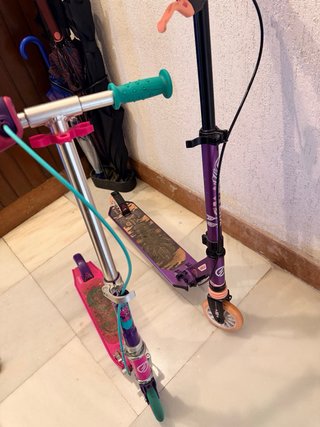 2 Patinetes Oxelo Morado y Rosa