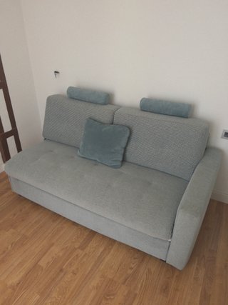 Sofá cama 3 plazas Fama Living, 140 cm, gris azula