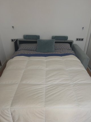 Sofá cama 3 plazas Fama Living, 140 cm, gris azula