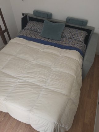 Sofá cama 3 plazas Fama Living, 140 cm, gris azula