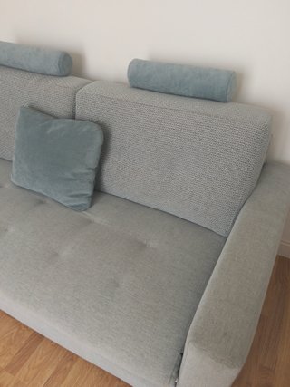 Sofá cama 3 plazas Fama Living, 140 cm, gris azula