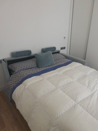 Sofá cama 3 plazas Fama Living, 140 cm, gris azula