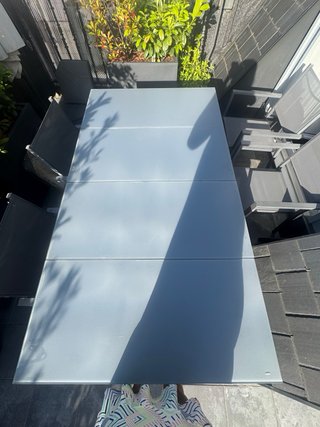 Mesa y 4 Sillas Terraza Gris Mesa 180/240