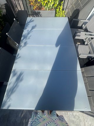 Mesa y 4 Sillas Terraza Gris Mesa 180/240