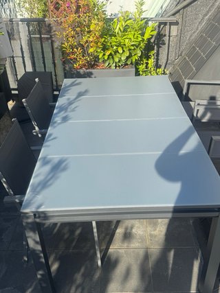 Mesa y 4 Sillas Terraza Gris Mesa 180/240