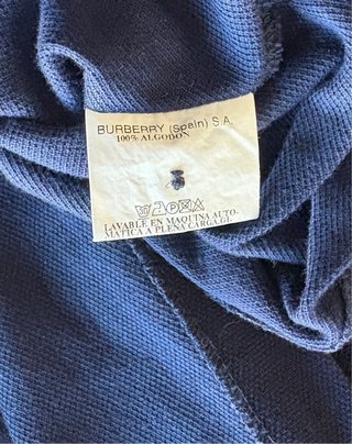 Polo de manga corta azul marino de Burberry