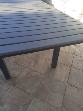 Mesa extensible exterior gris Maisons du Monde