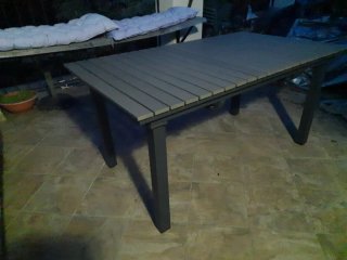 Mesa extensible exterior gris Maisons du Monde