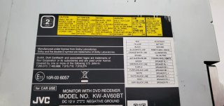 Radio 2 DIN JVC KW-AV60BT Bluetooth