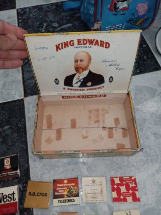 Scatola di sigari King Edward + 30 scatole di fiammiferi