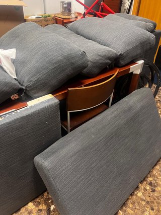 Sofá Ikea Gris Oscuro Tela