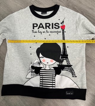Sudadera Anabel Lee gris con dibujo París