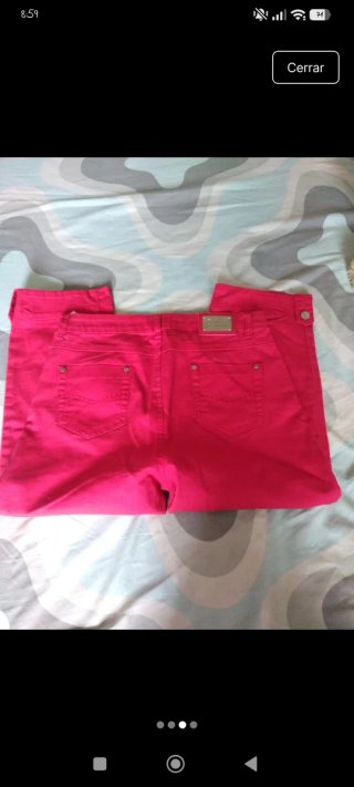 Pantalón pirata mujer rojo