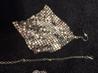 Conjunto bisutería fiesta plateado