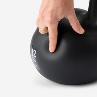 Kettlebell Pesa Rusa 12kg PVC Gris