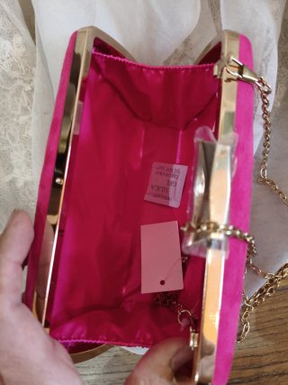 Clutch terciopelo fucsia