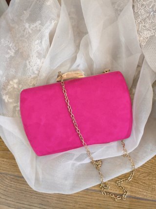 Clutch terciopelo fucsia