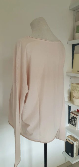Top Mathilda J rosa/bianco taglia s
