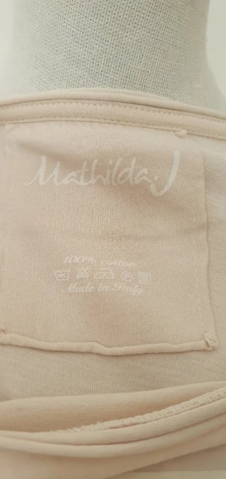 Top Mathilda J rosa/bianco taglia s