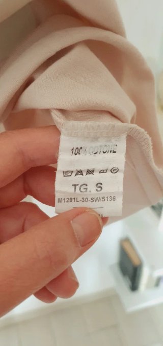 Top Mathilda J rosa/bianco taglia s