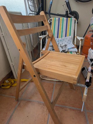 Silla de pesca plegable madera