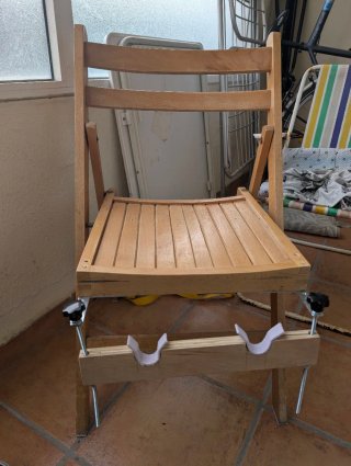 Silla de pesca plegable madera