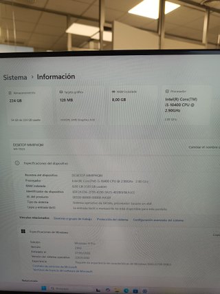 PC ECS i5-10400 8GB RAM SSD 250GB HDMI