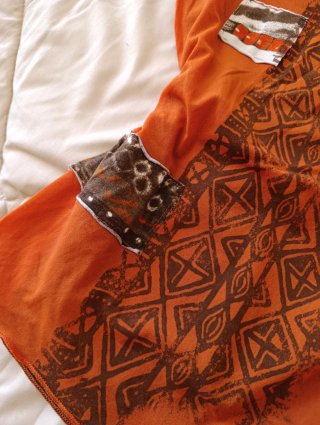 Camiseta Y2K Vintage Estampada Naranja