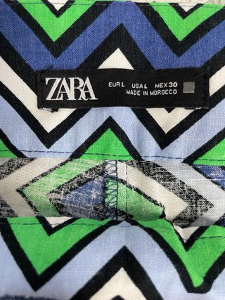 Pantalón Zara Estampado Zigzag Talla L