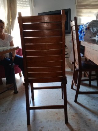 6 Sillas de Madera de Roble Marrón