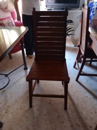 6 Sillas de Madera de Roble Marrón
