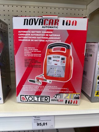 Cargador Baterías Solter Novacar 12V/24V 15A