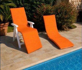 2 Cuscini per Lettini da Giardino Arancioni