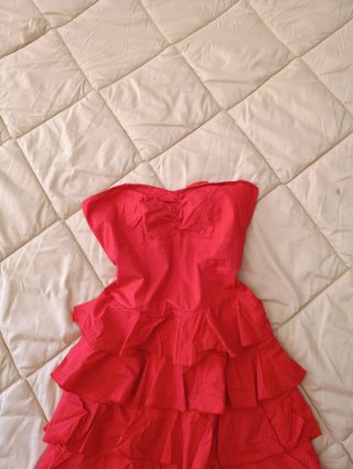 Mini Vestido rojo volantes Y2K vintage