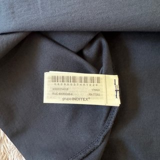 Zara x Bad Bunny Navy Cropped Love Slogan T-Shirt