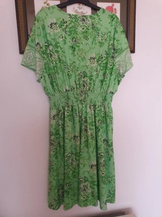 Vestido estampado verde talla 4 xl