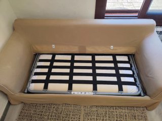 Divano letto Ikea beige in tessuto modello Ektorp