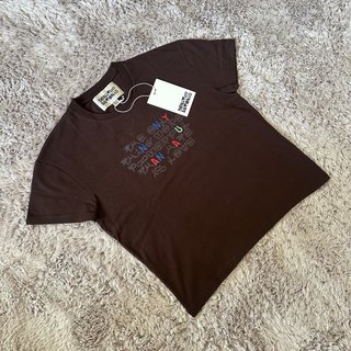 Zara x Bad Bunny Brown Cropped Love Slogan T-Shirt