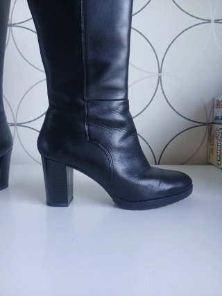 Botas altas Geox piel negras talla 36.5 tacón 6