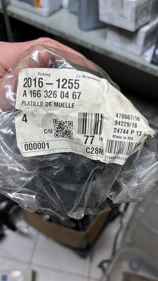 Platillo Muelle Mercedes A1663260467
