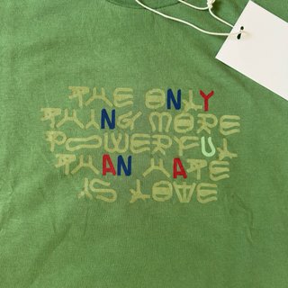 Zara x Bad Bunny Green Cropped Love Slogan T-Shirt