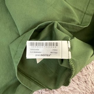 Zara x Bad Bunny Green Cropped Love Slogan T-Shirt