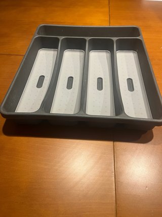 Organizzatore per Utensili da Cucina in Plastica Grigia